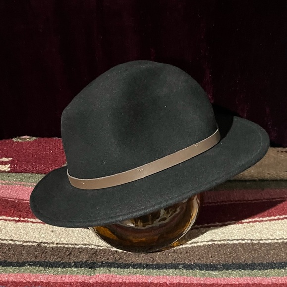Scala Classic Four Seasons 100% Wool Felt Fedora Black Hat Men's Large - Picture 5 of 8